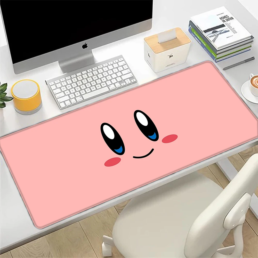 Cartoon Cute Kirbies Mousepad HD Printing Computer Gamers Locking Edge Non-slip Mouse Pad XXL90x40cm Keyboard PC Desk Pad Gift