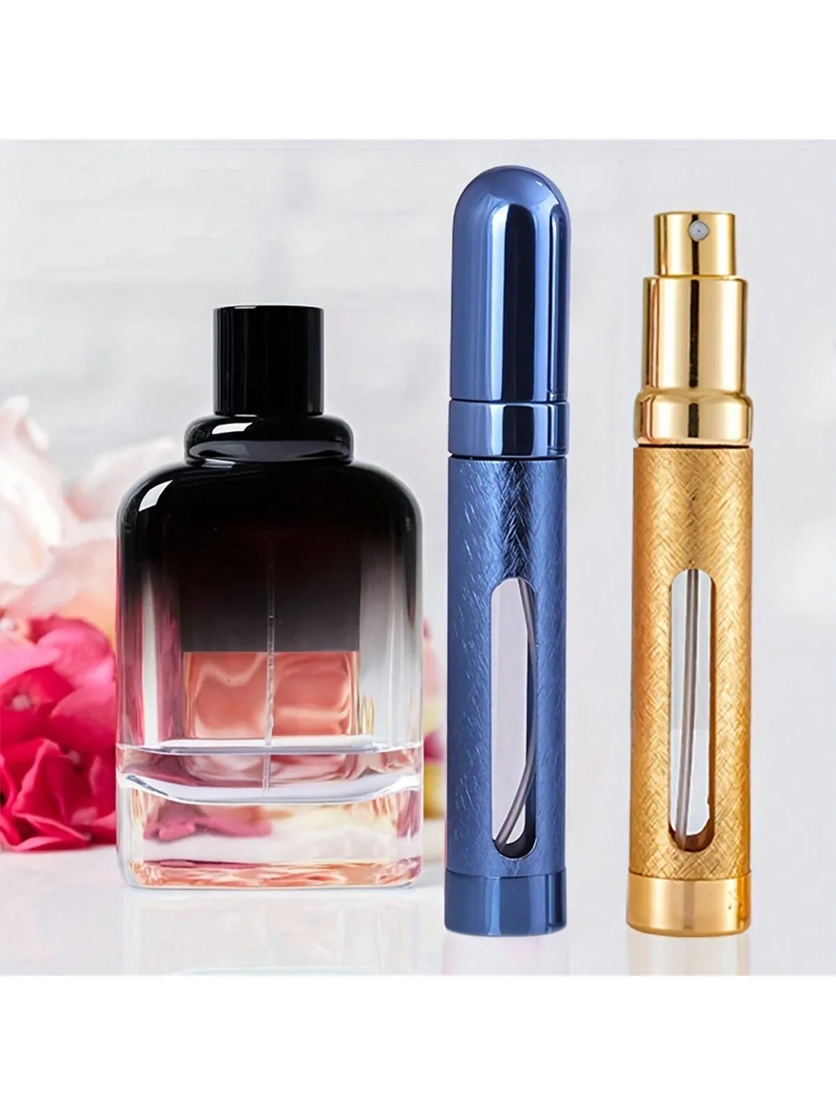 12 ml draagbare parfumspuitflessen met grote capaciteit - navulbaar, reisformaat, bodemvulling, cosmetische subbottelen, verstuiver, emp