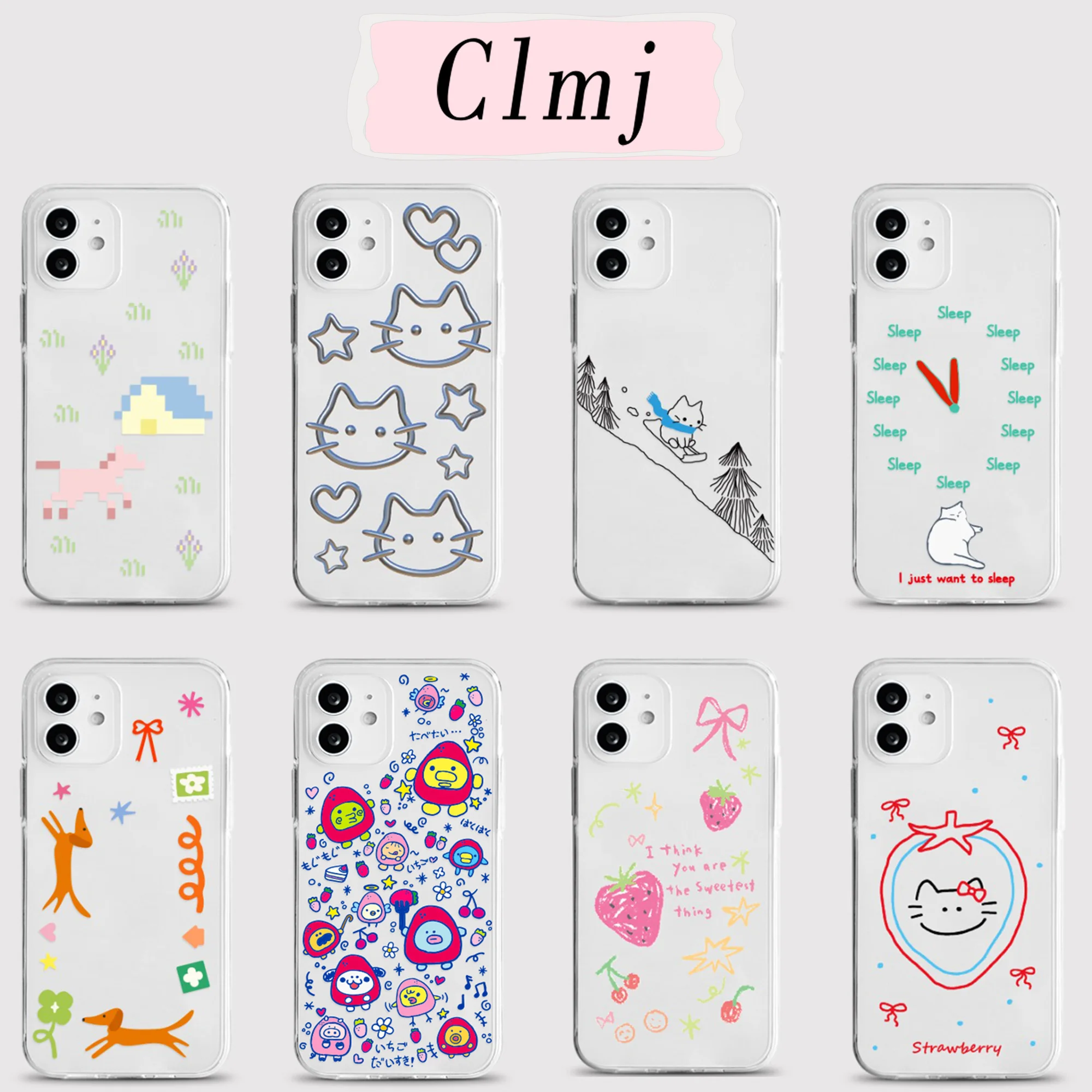 Clmj Strolling Dog Phone Case For Samsung Galaxy S26 S25 S24 S23 S22 S21 S20 FE Note20Note10 Edge Plus Ultra Lite 5G Clear Cover