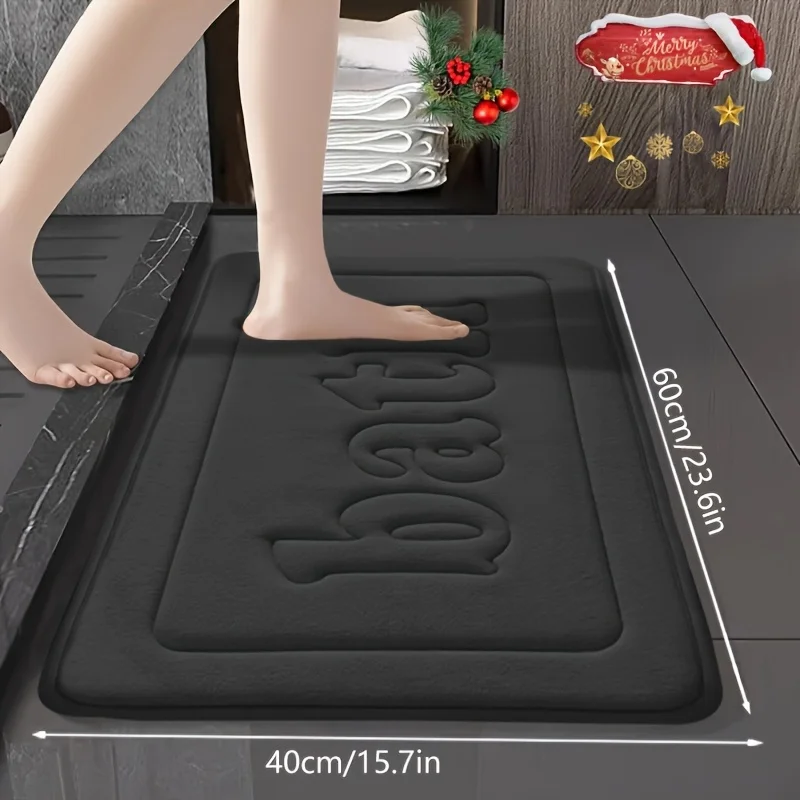 سجادة حمام ماصة للغاية، غير قابلة للانزلاق، سجادة حمام فاخرة من إسفنج الذاكرة - سجادة حمام سميكة سريعة الجفاف - ديكور منزلي مريح