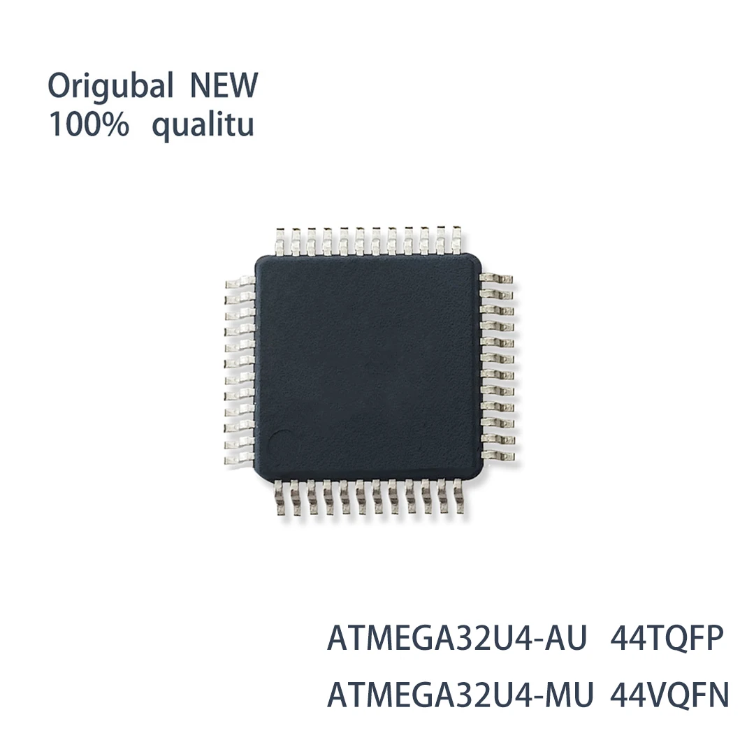 5PCS New original ATMEGA32U4 ATMEGA32U4-AU   44TQFP ATMEGA32U4-MU  44VQFN  IC MCU 8BIT 32KB FLASH