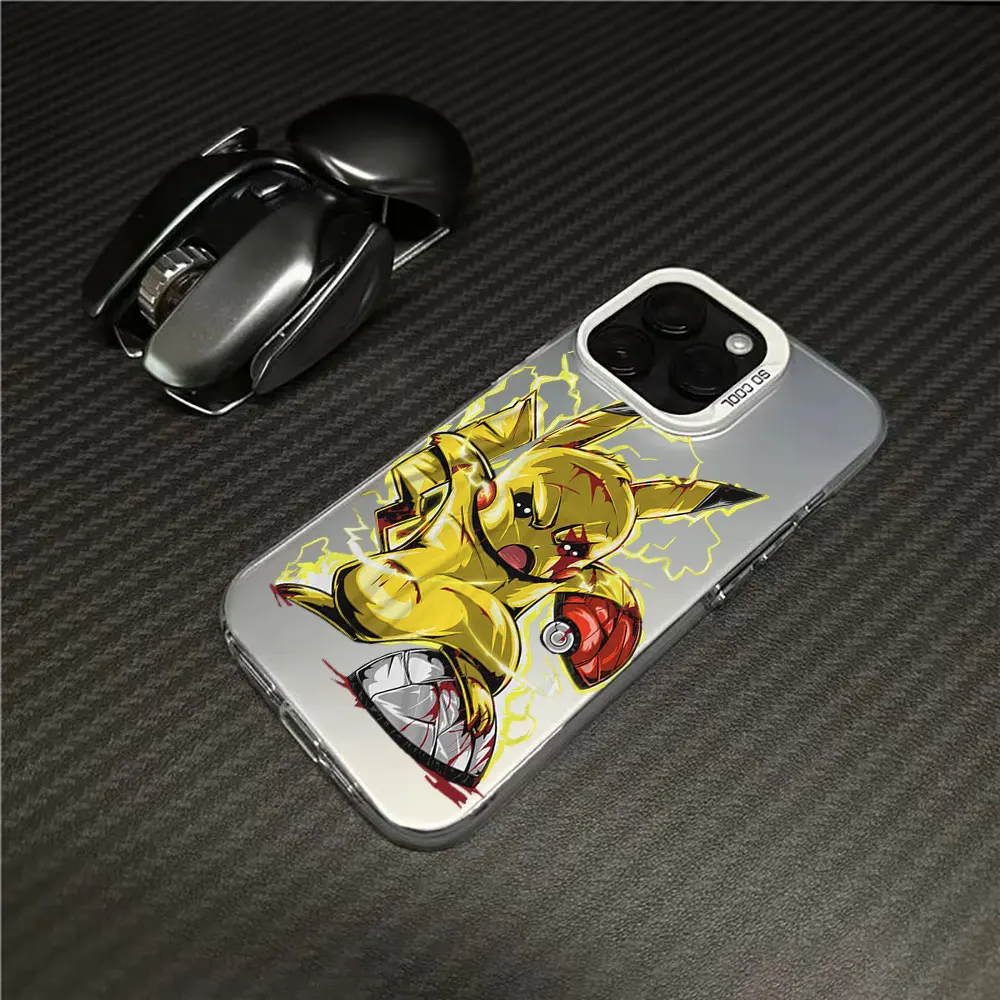 Etui Pikachu Pokemon Pocket Monster na iPhone 17 Air 16e 16 14 15 13 12 11 Pro Max Plus, odporne na wstrząsy etui na telefon 17 Pro Max