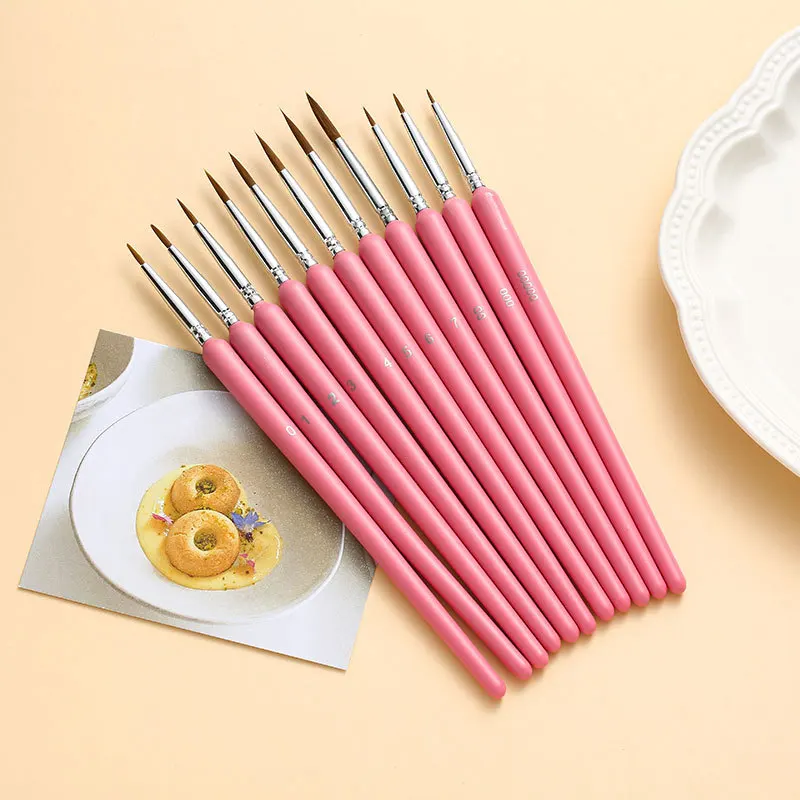 

Set of 11 Round Tip Gouache and Watercolor Paint Brushes.