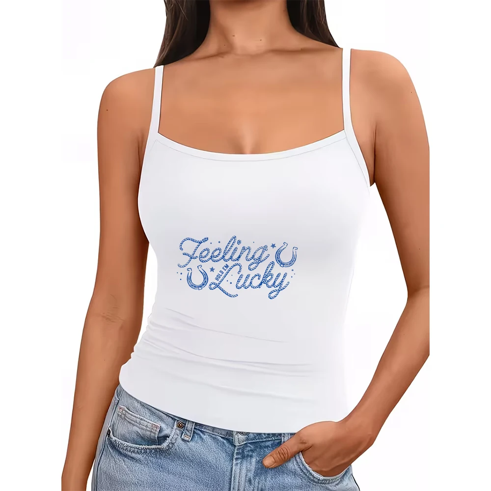 Girly Manifestation Camisole Women Summer Graphic Tank Top Wishful Thinking Detail Sleeveless Vest Brunch Date Night Outfit Soft
