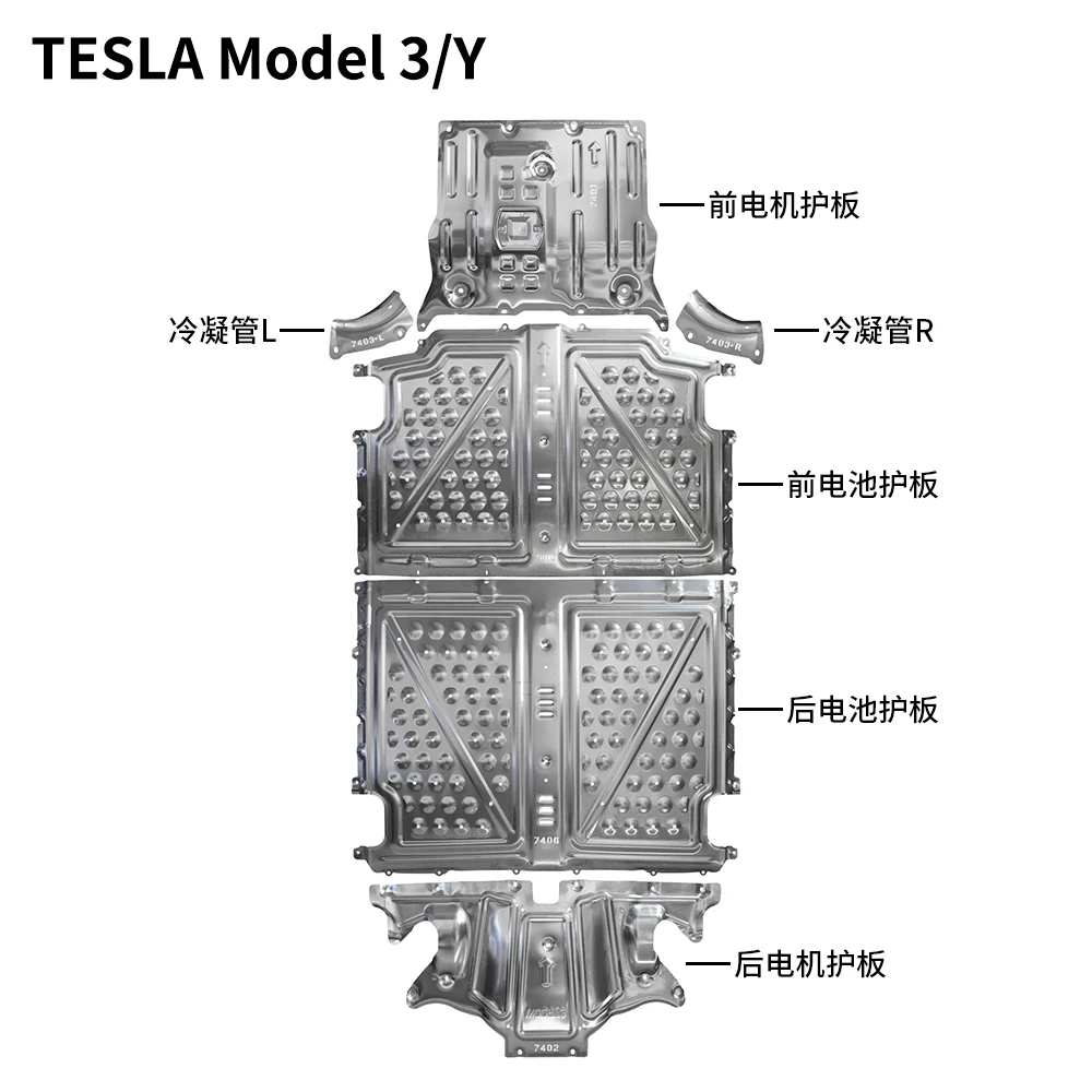 Electric vehicle new energy battery motor chassis guard engine bottom protect cover protection skid plate for teslas Model 3 y