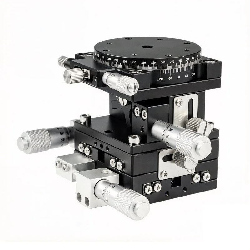 Axis Precision Displacement Platform LTP40/60/80/90 Four Axis Manual Moving Lifting Rotary Fine Adjustment Slide