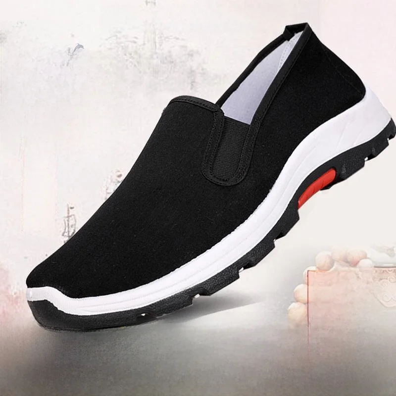 

Old Beijing Canvas Shoes Men's Breathable Mountain Climbing Thick Bottom Slip-On Work Safety Shoes Casual Slippers