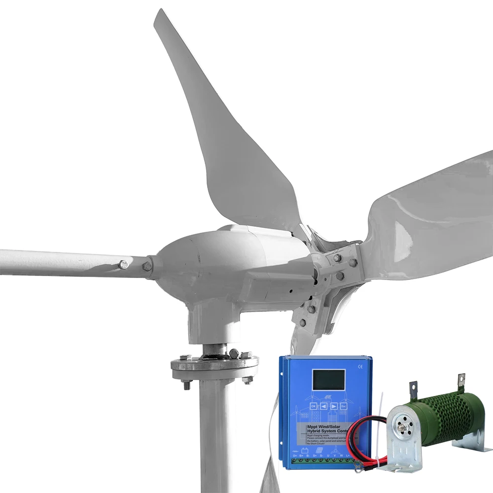 

20000W 12V/24V/48V Wind Turbine Generator Kit, Horizontal Axis Windmill with Charge Controller for Home Farm Cabin