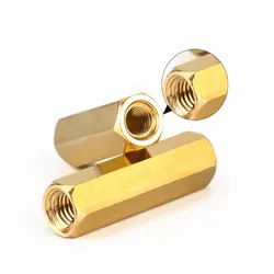 5-50pcs Hex Female to Female M2 M2.5 M3 M4 M5 brass standoff spacer Hexagonal Stud Spacer Hollow Pillars