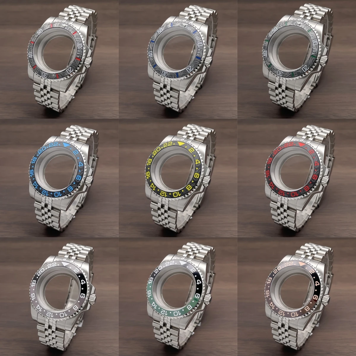 

Корпус NH35 40 мм Jubile Sub Gmt, ремешок из нержавеющей стали, сапфировое стекло, модифицированные аксессуары, NH35 NH36 NH34 NH38, корпус часов с механизмом