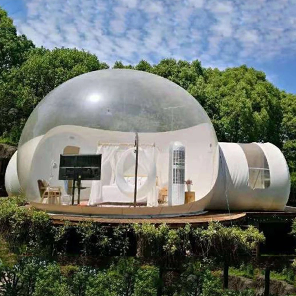 Outdoor Camping Exhibition - インフレータブルドームバブルテント、防水透明シェルター、屋外キャンプ展示会ホテルケータリングヴィラファミリーテント