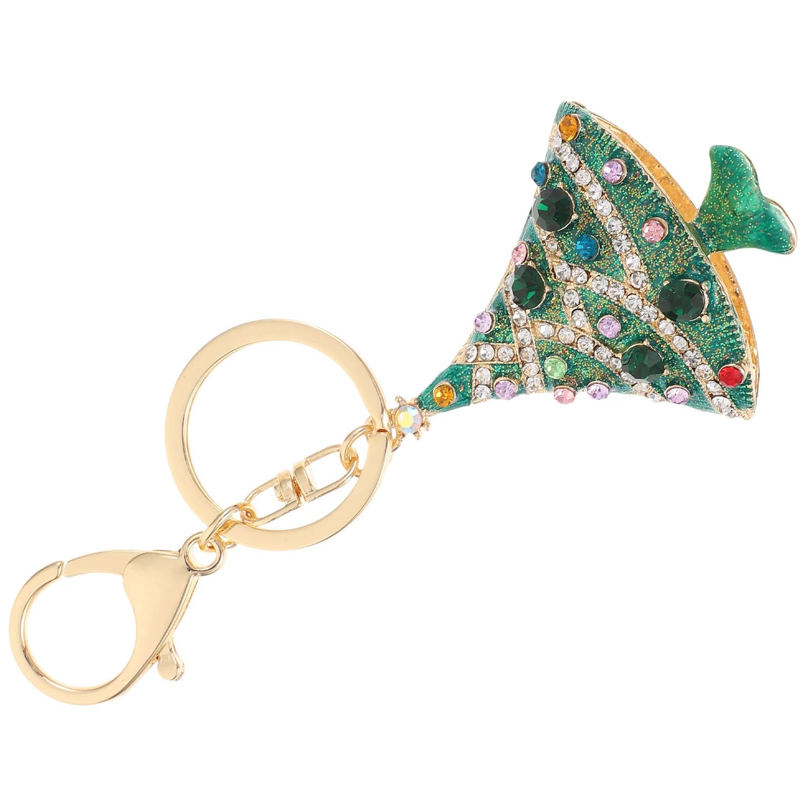 1 قطعة شجرة عيد الميلاد الماس مفتاح قلادة الزخرفية حلقة رئيسية عيد الميلاد معلقة حلية حقيبة قلادة الإبداعية حقيبة الديكور هدية #1