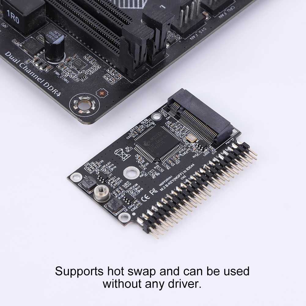 

M.2 NGFF SATA SSD To 2.5inch IDE 44pin Adapter 150MB/s M.2 IDE Adapter Driver-free for Notebook Laptop Desktop Computer and More