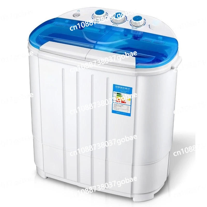 

Double bucket washing machine for clothes, fully automatic small dormitory, mini