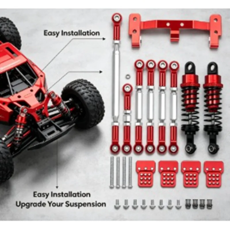 WOWFU-MN D90 MN99S RC Car Metal Chassis Linkage Rods For SHOCK ABSORBER Upgrade Kit For Enhanced Performance & Durability