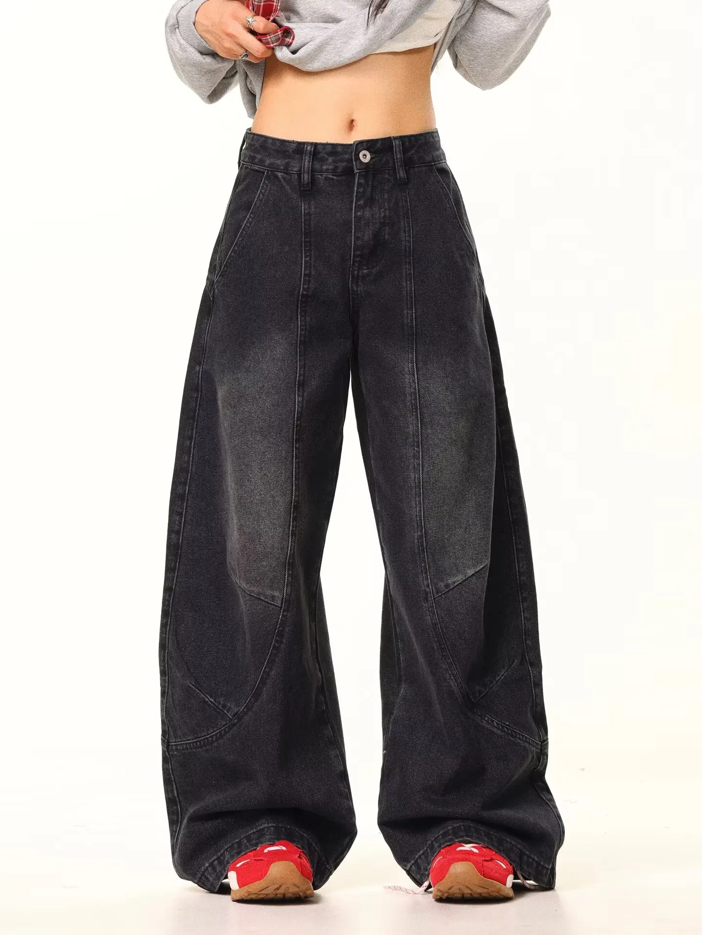 

Fashion Men Women Baggy Jeans Nostalgic Vintage American Loose Oversized Denim Trousers Y2k Streetwear Wide-leg Pants Size S-3XL