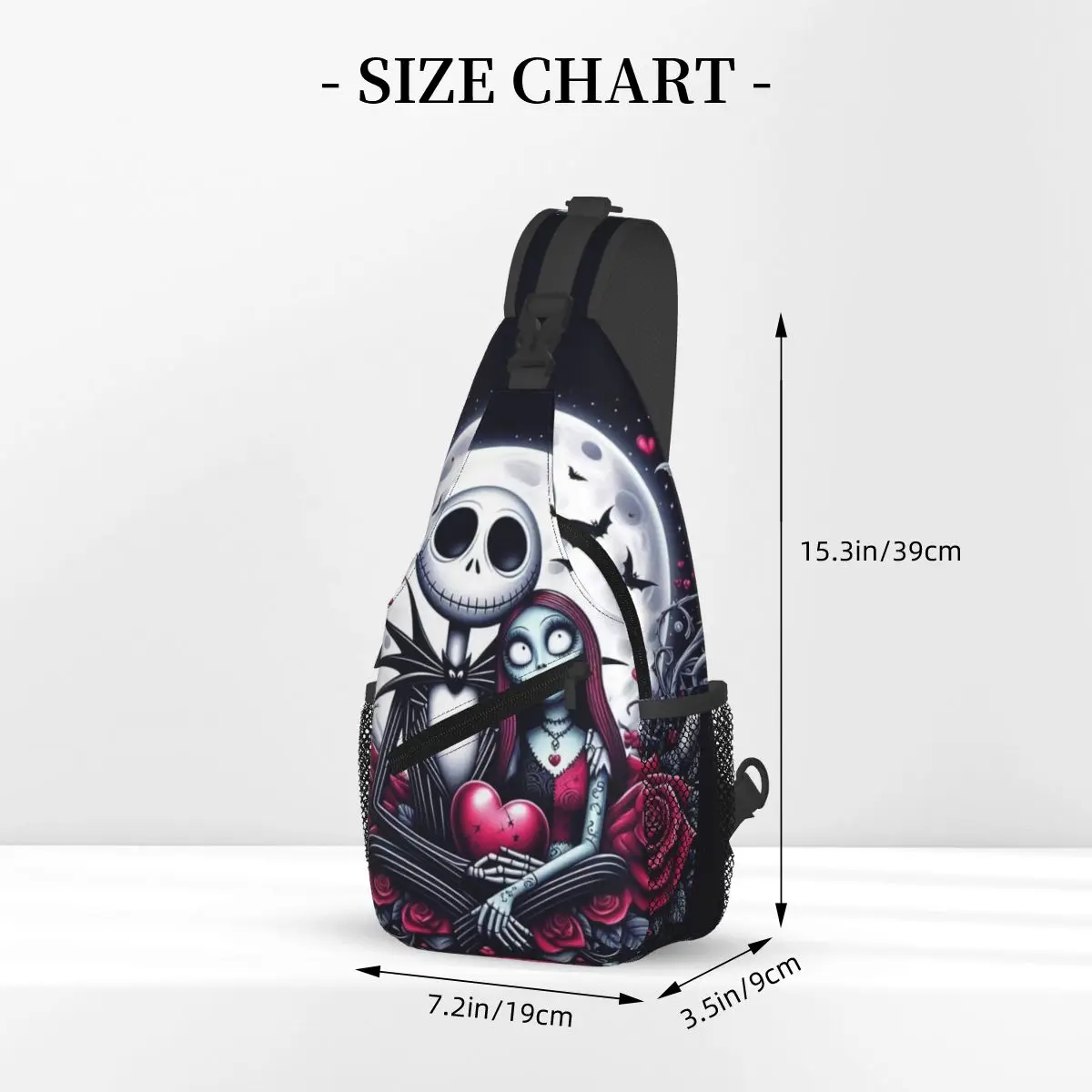 Custom Nightmare Before Christmas Shoulder Crossbody Chest Backpack Shoulder Chest Bags Jack Skellington Shoulder Backpack