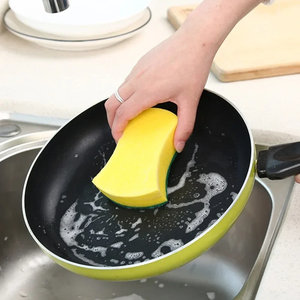 1PC High Definition Cleaning Sponge Magic Clean Pot Rust Stain Dishwashing Sponge Brush Kitchen Multifunction Cleaning Tool