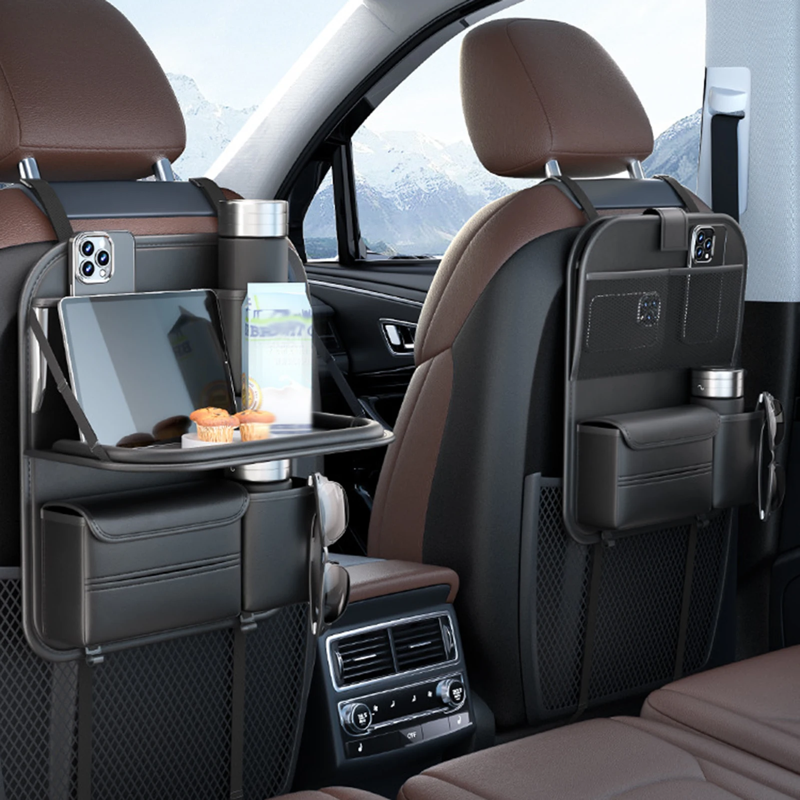 أغطية المقاعد الخلفية المقاومة للتآكل والأوساخ من جلد البولي يوريثان لسيارات جيب شاحنة فان سيارات الدفع الرباعي والشحن المحلي