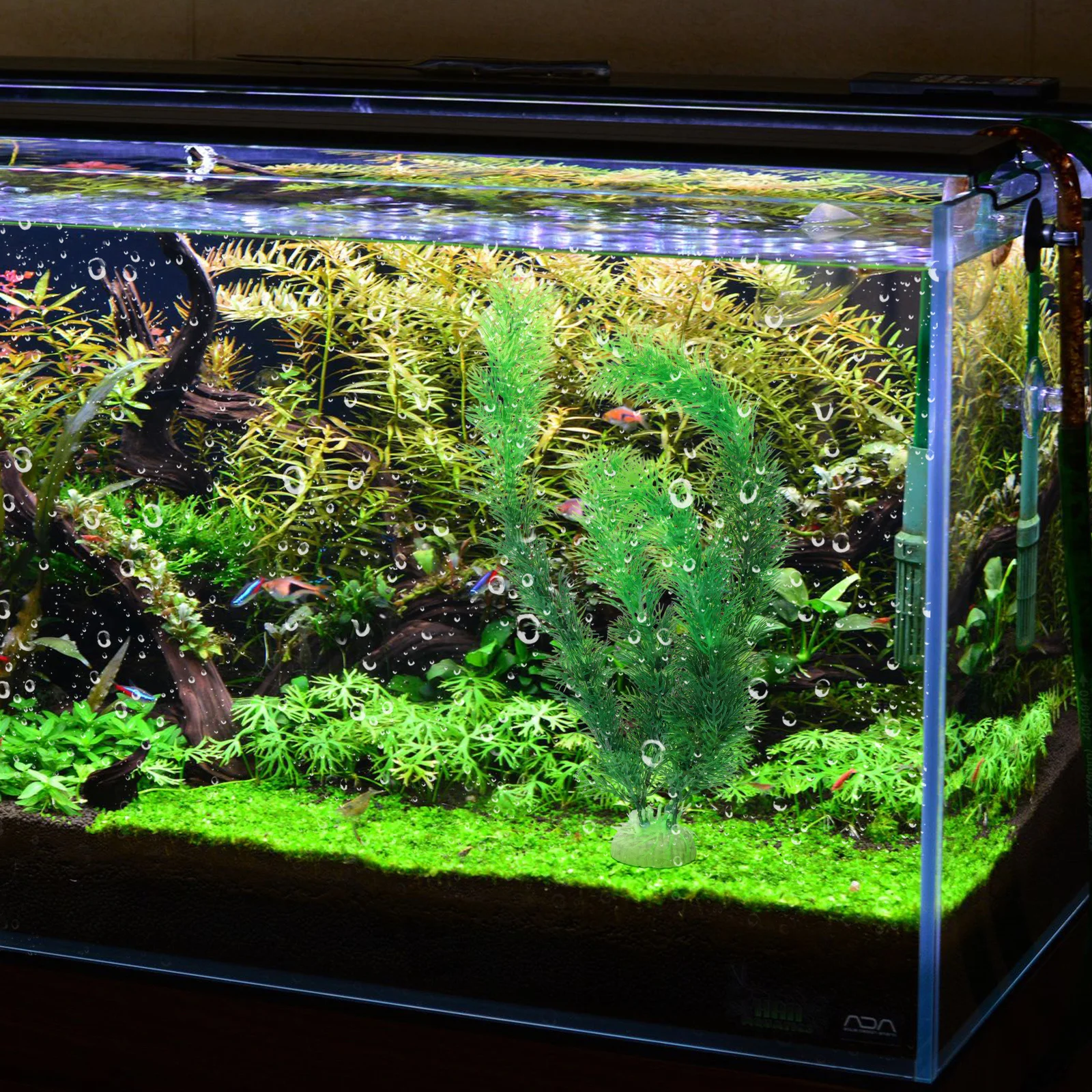 

Green Plastic Aquarium Plants Fish Tank Decoration 30cm Artificial Lifelike Non-Toxic Safe for Fresh Salt Water