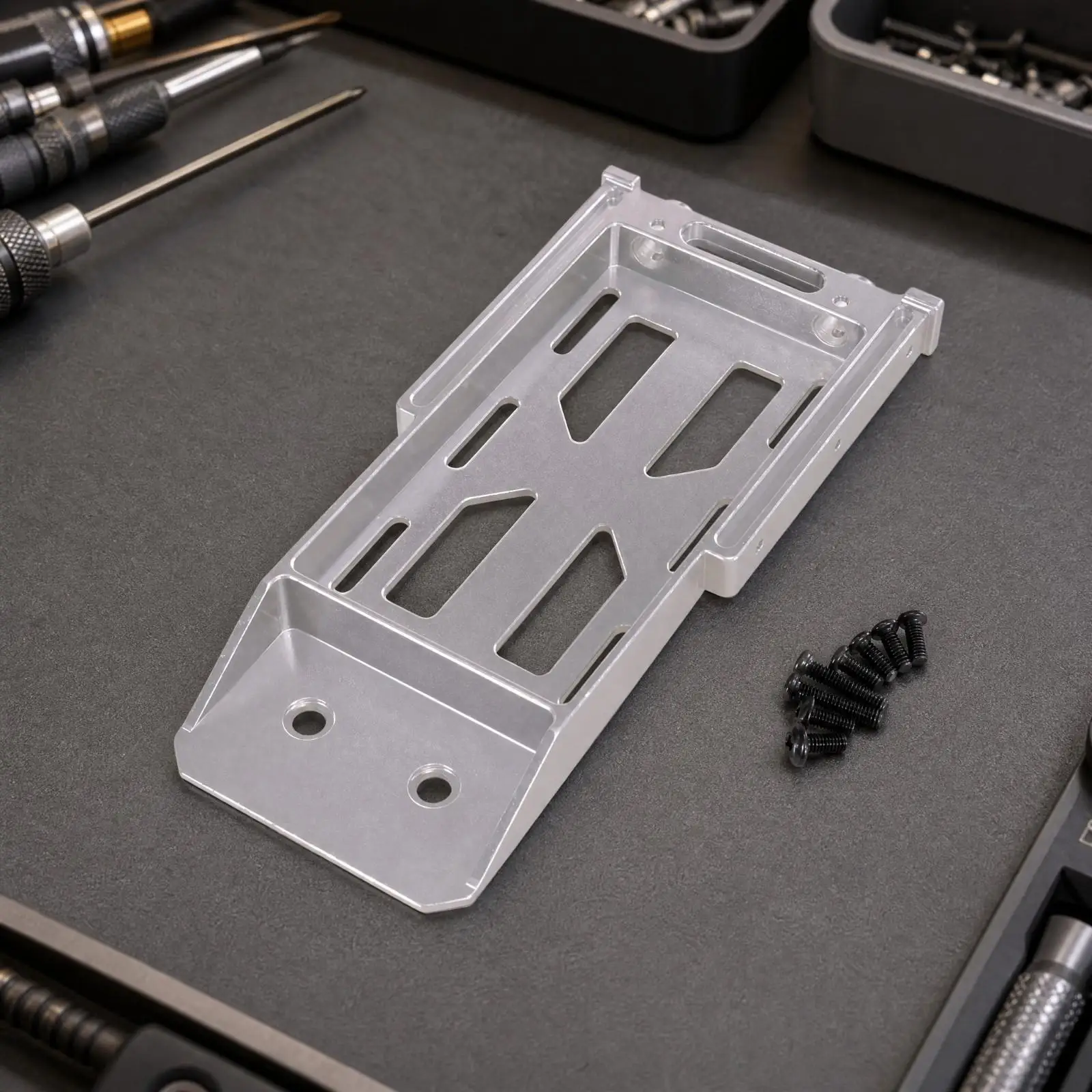 Metal RC Car Fixing Base Mount for MN86S 1/12 Scale Chassis Battery Holder Tray
