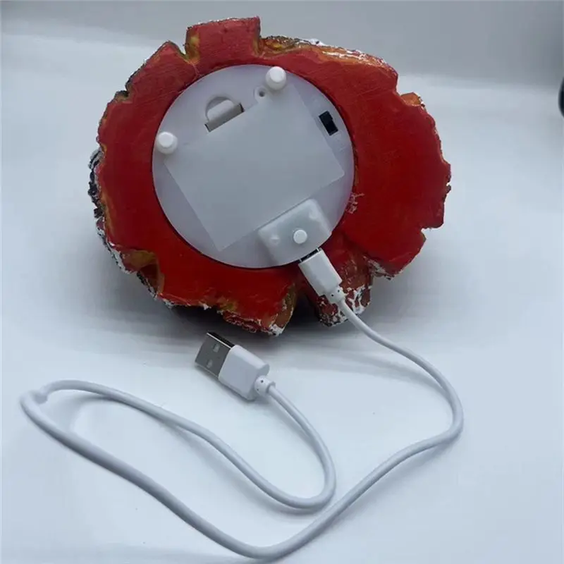 AEE4-LED Night Light 3D Fake Wood Fire Decorative Desktop Ornaments Simulating Charcoal Flame Glowing Supplies
