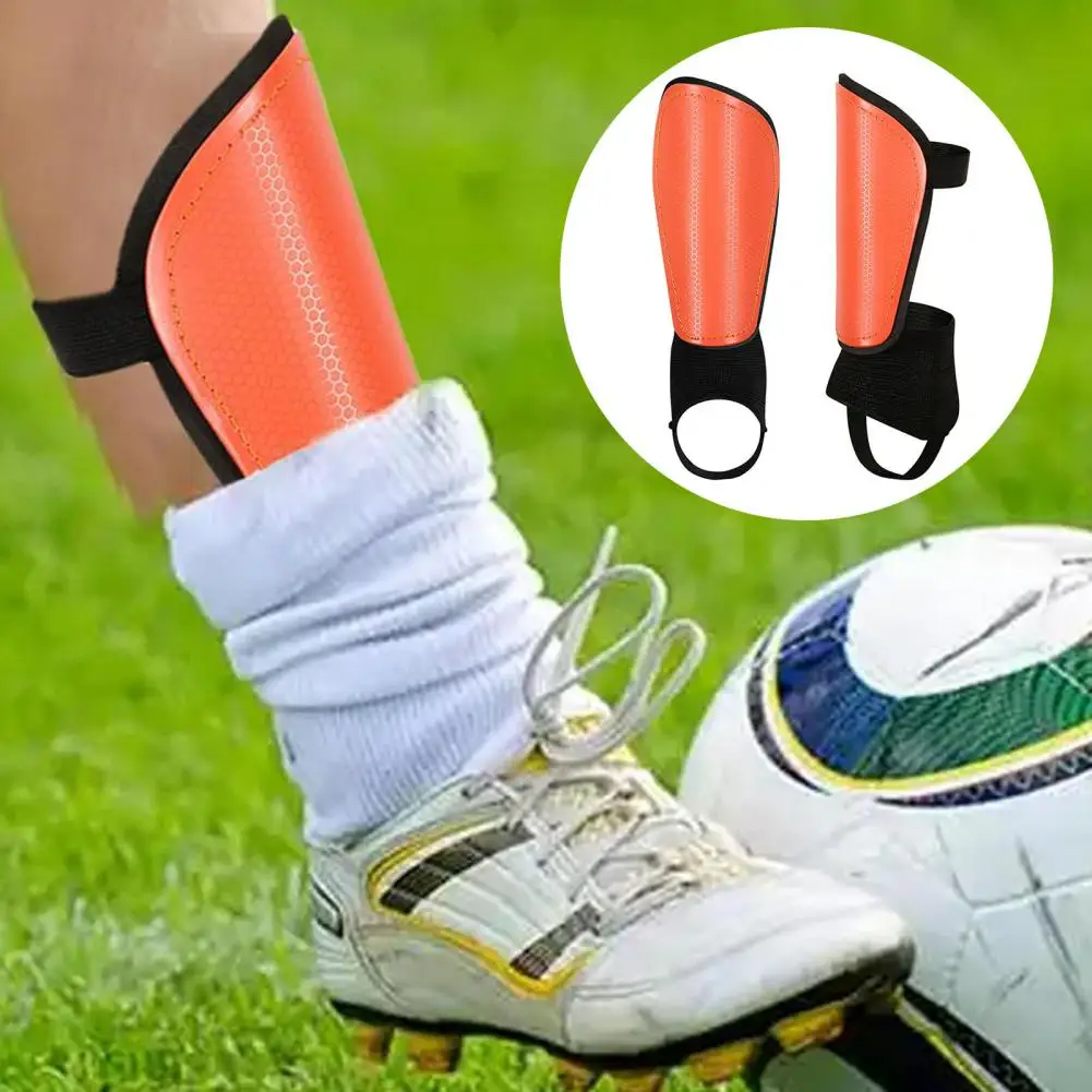 1 Pair Sports Shin Guards Elastic Strap Shock Absorption Adult Youth Soccer Shin Guard Football Training Calf Protector Shin Pad