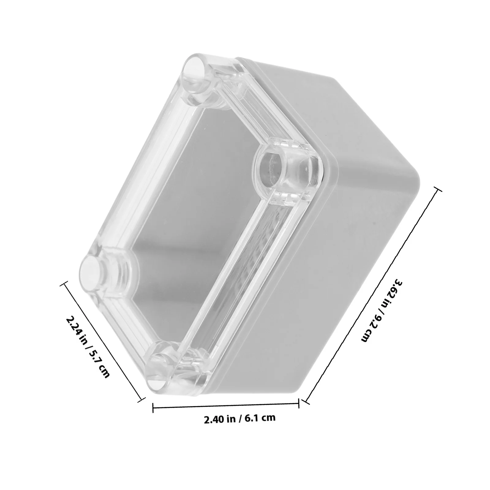 صندوق توصيل مقاوم للماء، حاوية ABS شفافة لحماية الأسلاك الكهربائية الخارجية، صندوق لصق مثبت على السطح، غطاء شفاف صغير