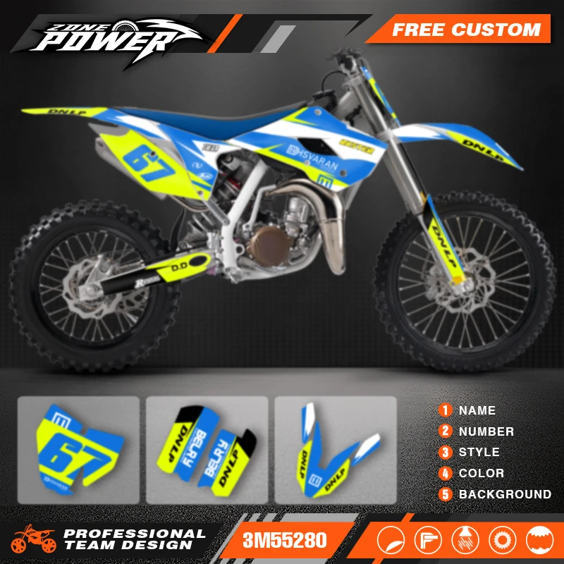 

Powerzone Motorcycle Decals Stickers Kits for Husqvarna TC85 TC 85 2014 2015 2016 2017 Number Name Custom Graphics