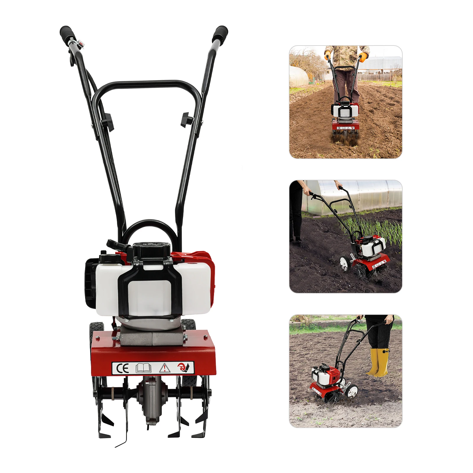 52CC Micro Cultivator 2-Stroke Engine Air-Cooled Gasoline Garden Farm Tilling Weeding Excavator