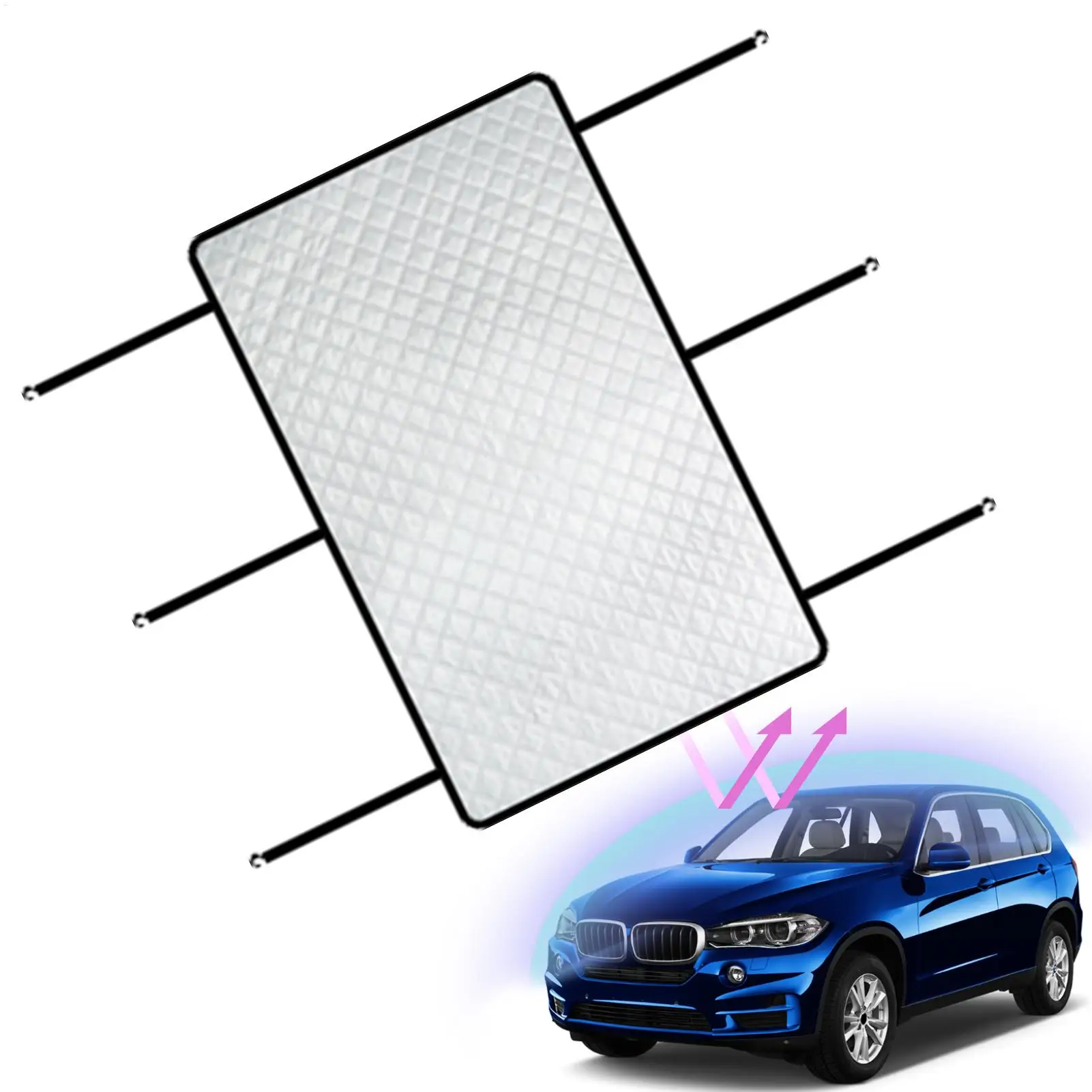 

S/M/L Sunroof Sunshade Car Roof Cover UV Protection with Elastic Bands Portable Umbrella for Vehicle Rain Window Truck Camping