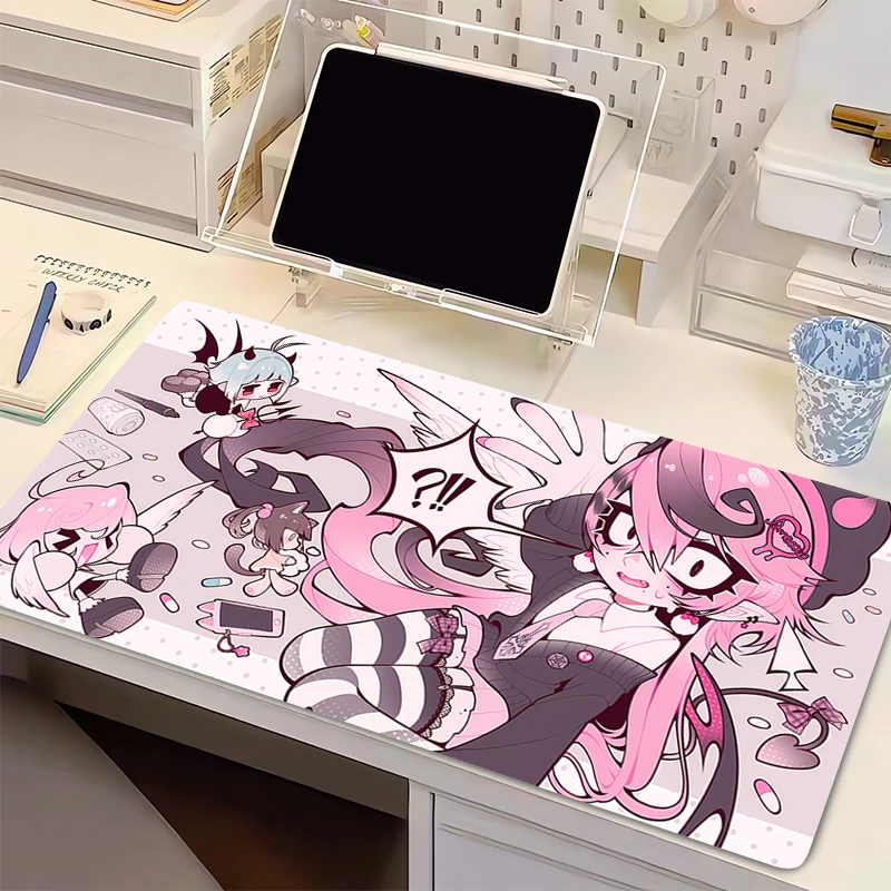 게이밍 키보드 러그 노트북 애니메이션 섹시 소녀 마우스 패드 사무실 PC 귀여운 핑크 확장형 데스크 마우스 매트 PC 게이머 캐비닛 마우스패드
