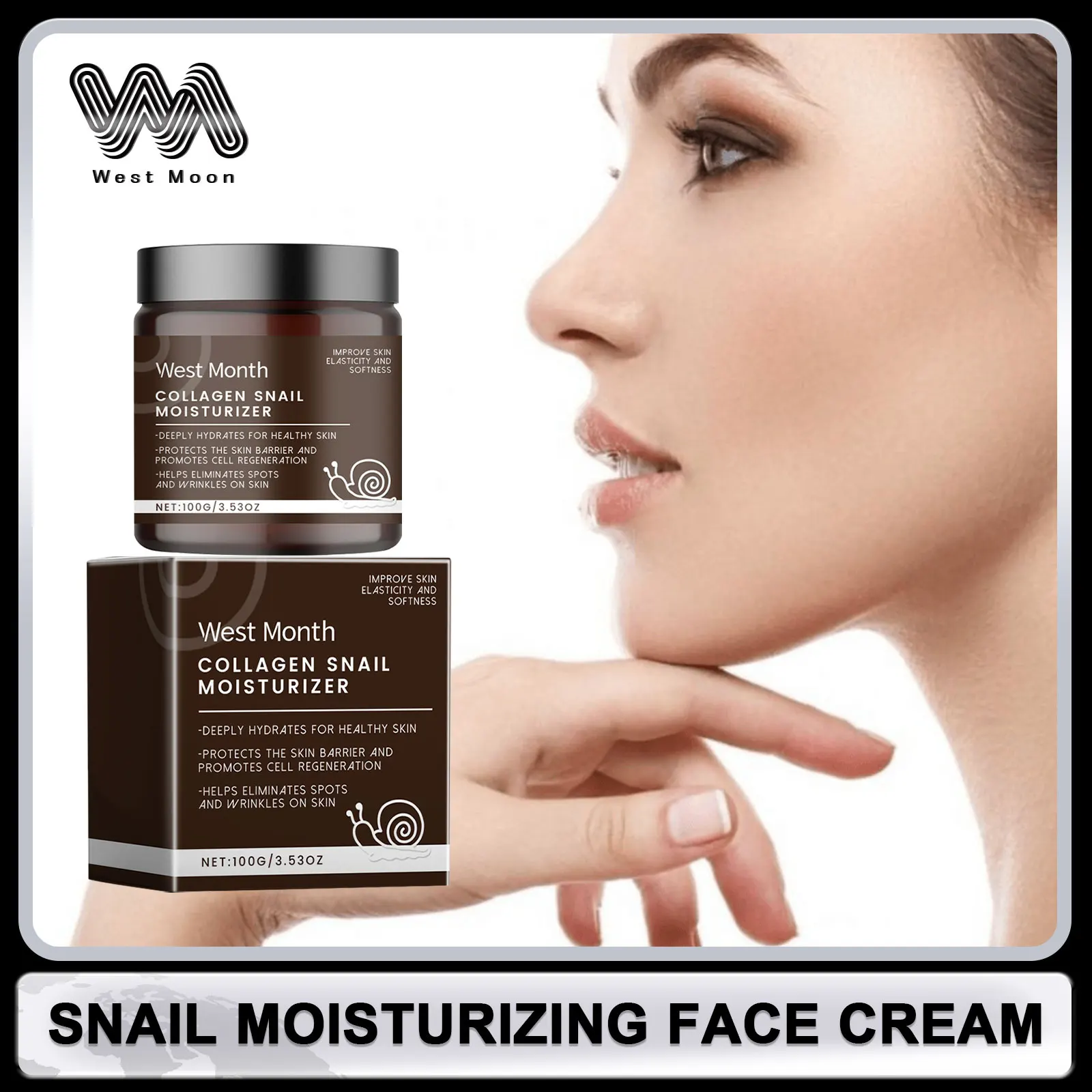 

Snail Face Cream Repair Damaged Skin Firming Lifting Anti-Aging Facial Cream Reduce Fine Lines Smoothing Brightening Skin Care