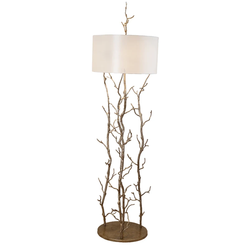 Light luxury solid copper branch floor lamp, high-end art decorative vertical lamp, suitable for living room