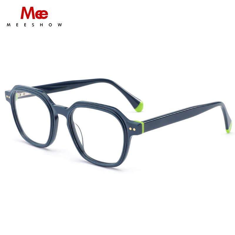MEESHOW New Women Acetate Glasses Frames Men's Offical Design Optics Frame Prescription Glasses Lady's Frames Optical Eyewear