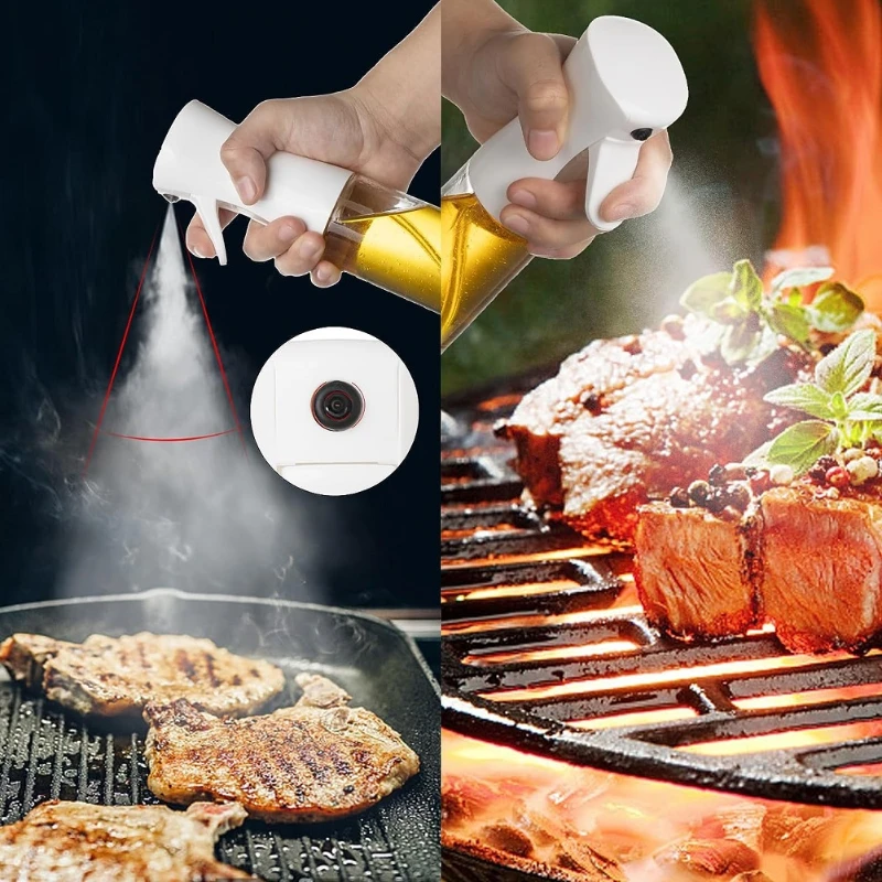 Oil Spray Bottle Kitchen Cooking Olive Oil Storage Bottle Continuous Spray Camping BBQ Baking Soy Sauce Sprayer Containers