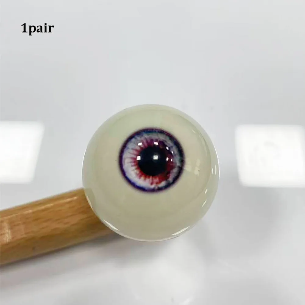 1pair 20mm Acrylic Fake Eyes Eyeballs with 3 Dimensional Fitting Eye 10 Styles Silicone Simulation Eyeballs