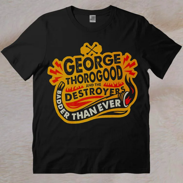 George Thorogood Vintage 1991 Retro Style Full Size Black T-Shirt