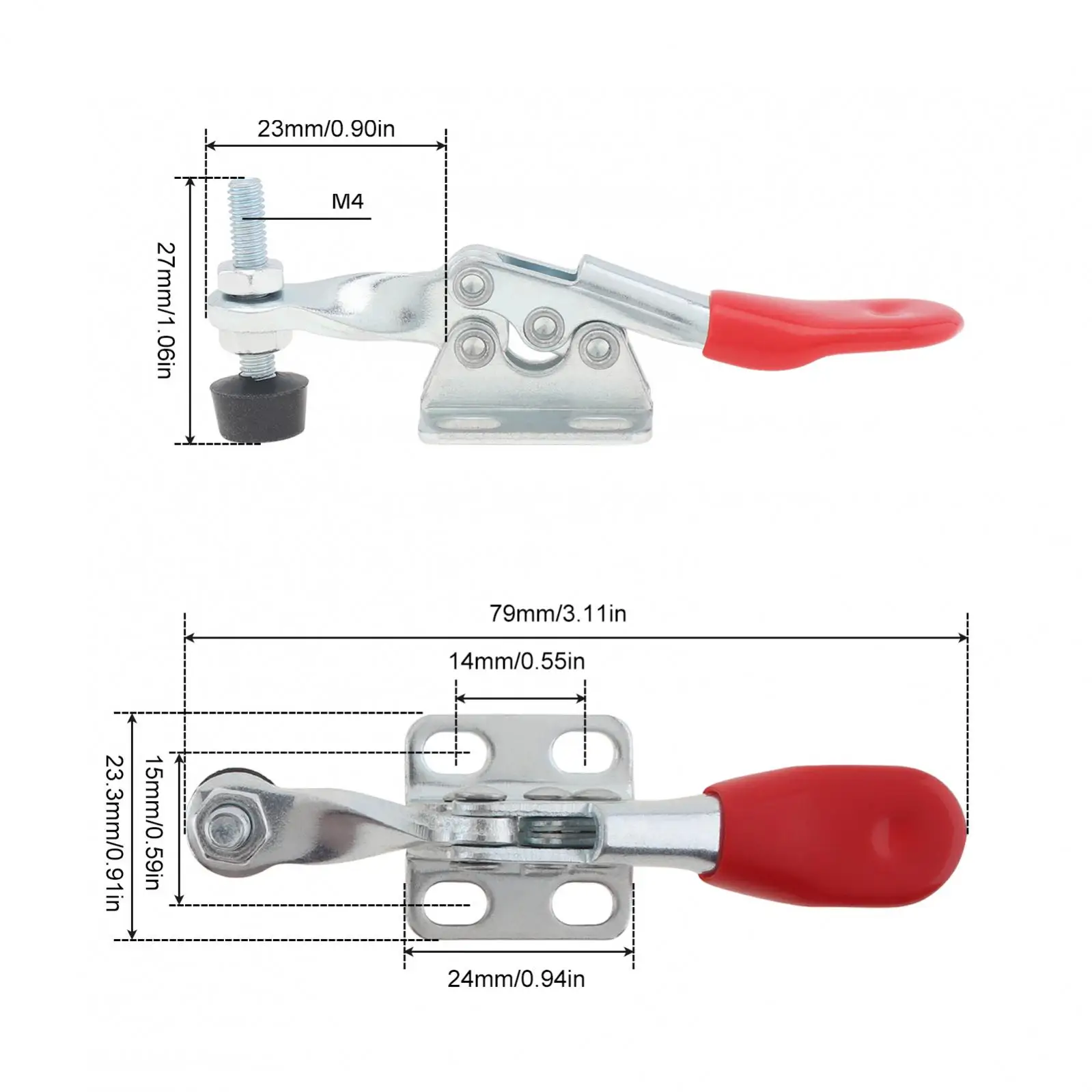 8 Pack 201-A Quick Release Toggle Clamps GH-201A 27kg 60Lbs Holding Capacity Heavy Duty Horizontal Clamps Pull Latch