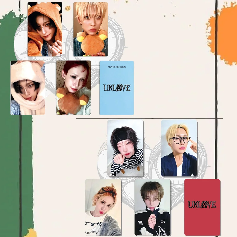 

Альбом KPOP XLOV UXLXVE глянцевая фотокарта Высокое качество Двусторонняя печать ЛОМО-карта INS Стильная открытка Wumuti Hyun Haru подарки