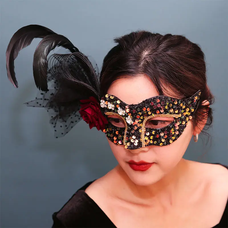 Party Masquerade Party Halloween Mask Adult Women's Mask Simple Party Women's