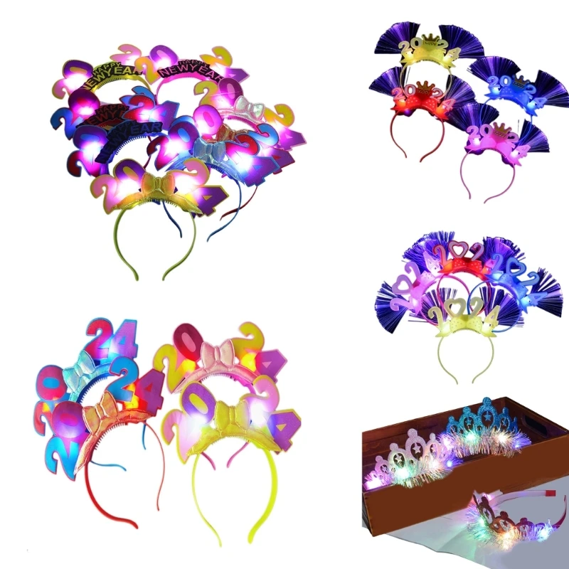 

Celebration Party Headband 2024 New Year Eve Hairhoop Party Costume Headbands