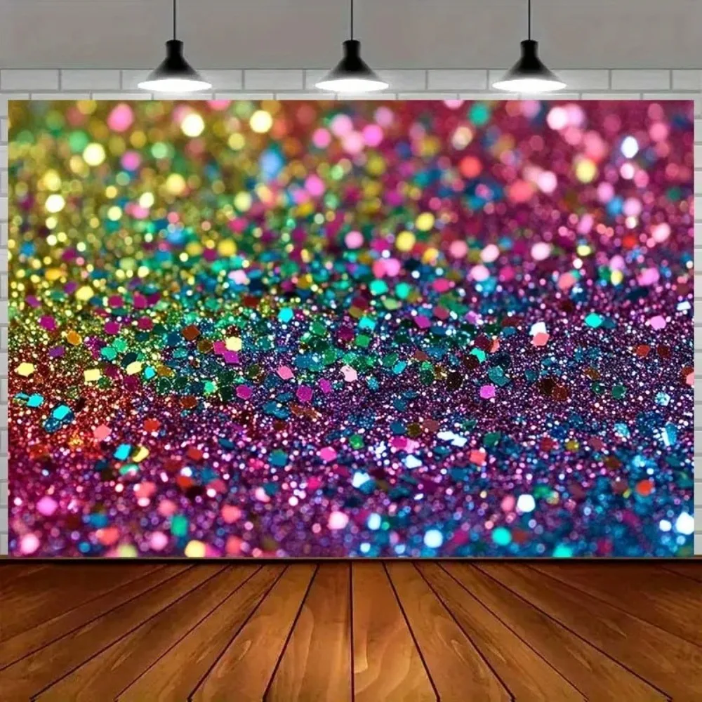 Colorful hexagonal themed banner decoration background, children's birthday party, home decoration photography background cloth