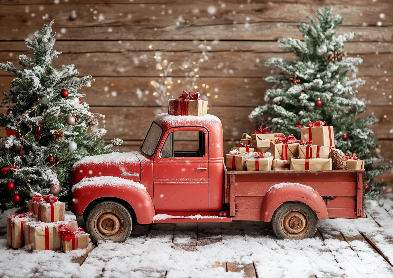 

Snowy Gingerbread House Photography Background Glitter Xmas Tree Lantern Gift Backdrop Booth Kid Winter Birthday Portrait Studio