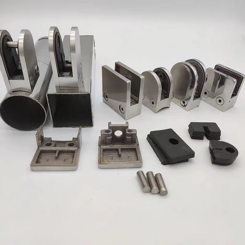 Picture 4: SS304 glass clamp precision cast fish-mouth clamp stair column glass fixing clamp support interlayer board clamp