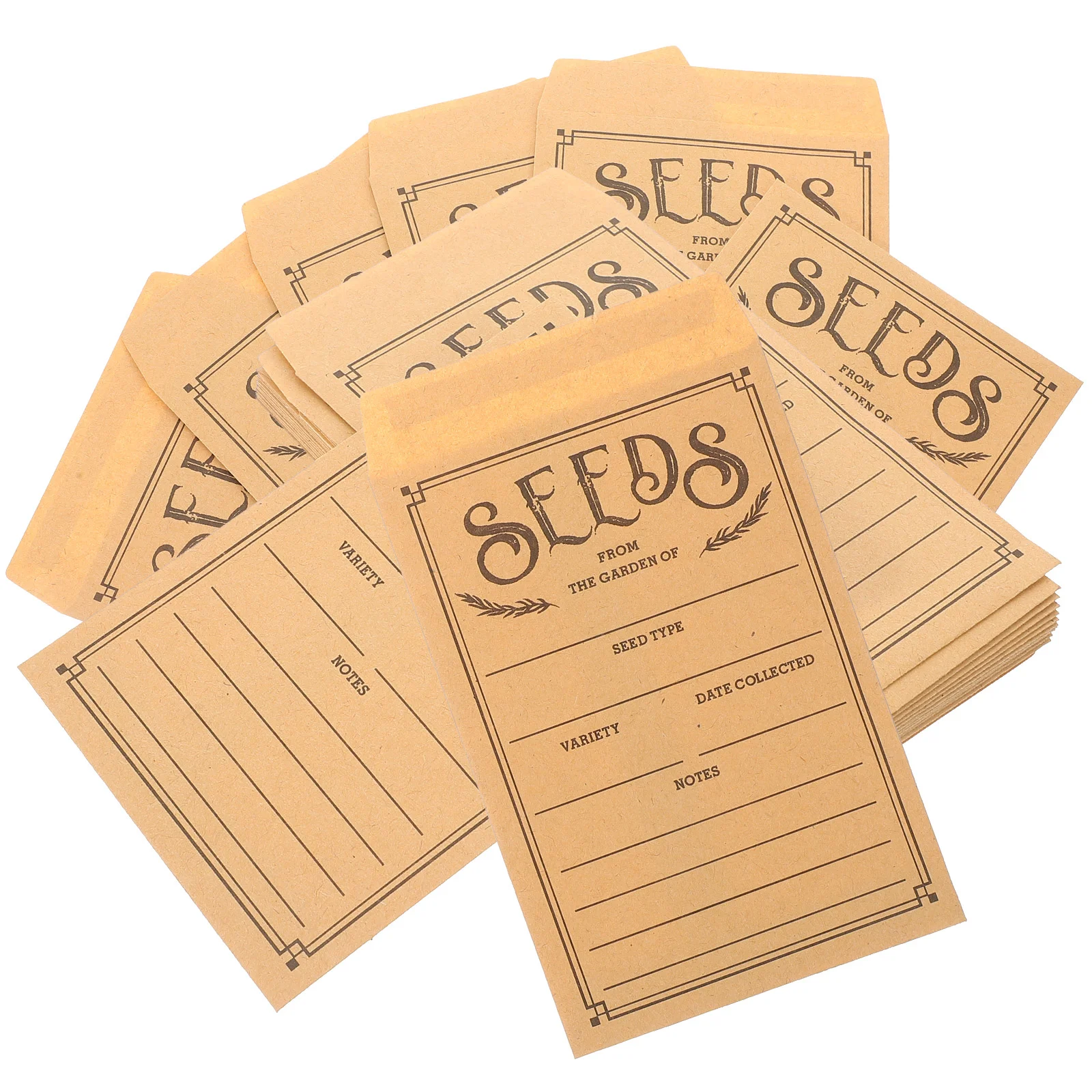 50 Pcs Money Envelopes Kraft Self Sealing Envelops for Presents Office Paper See D Packets