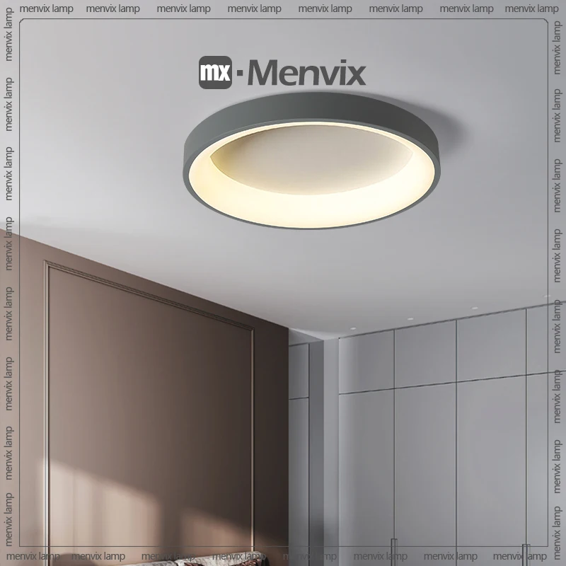 Imagem -04 - Design Moderno Dimmable Led Luzes de Teto Lâmpada Interior Redondo Quadrado Sala de Estar Quarto Jantar Branco Cinza