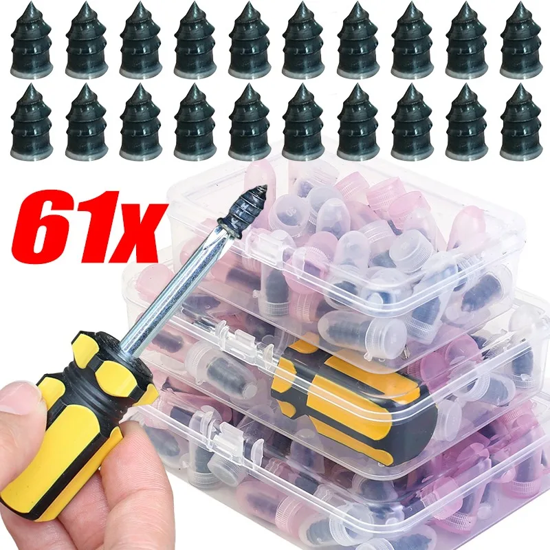 Universal Vacuum Tire Repair Nails Tire Screws Car Tire Repair Rubber Nail Set Equipments Motorcycle Tubeless Repair Tool Kit