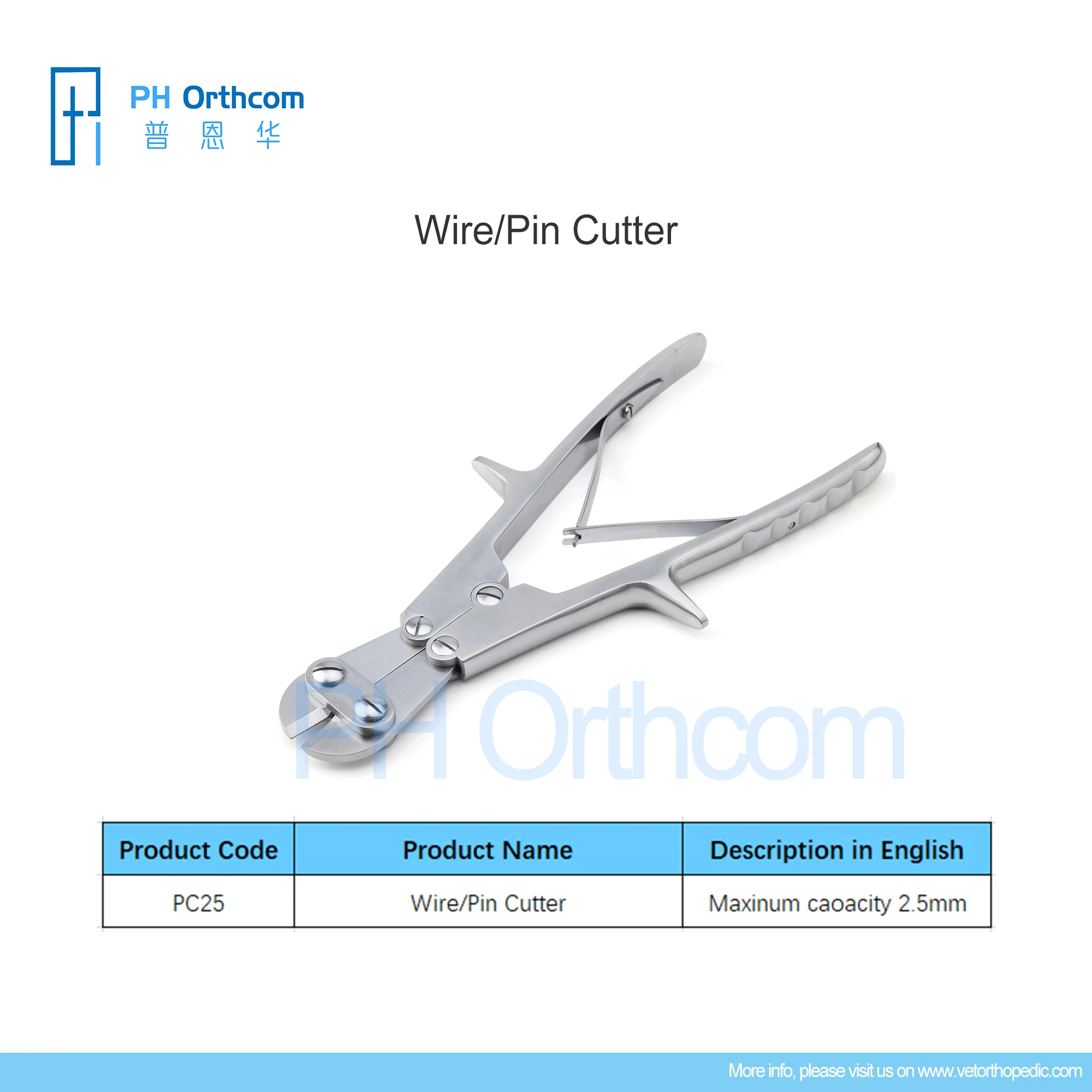 PurrWoof Stainless Steel Wire/Pin Cutter TC for Veterinaria Pets Mascotas Orthopedic Surgical Use Surgery Instruments