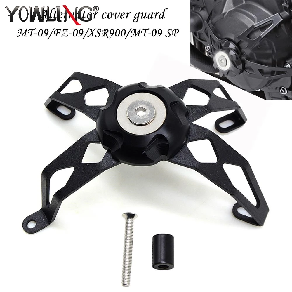 Untuk YAMAHA MT-09 XSR900 FZ 09 2015 2016 2017 2018 2019 2020 2021 MT09 FZ09 Pelindung Penutup Alternator Mesin Sepeda Motor